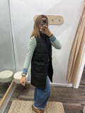 Long Vest - Black
