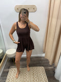 Chocolate Flowy Romper