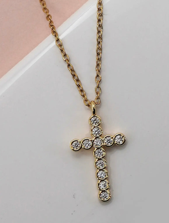 Gold: Cross Necklace
