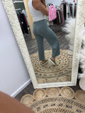 Teal Grey Waffle Pants