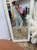 Ice Blue Overalls