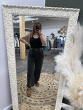 Washed Black Gauze Pants