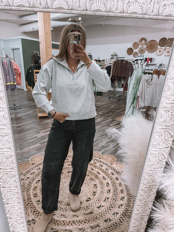 Heather Grey: Scuba Pullover