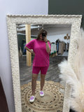 Hot Pink: Biker Short Set