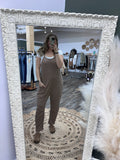 Mocha: Ribbed Jumpsuit