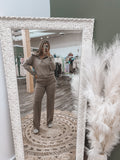 Mocha: Quarter Zip Hoddie