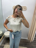 Floral Eyelet Top