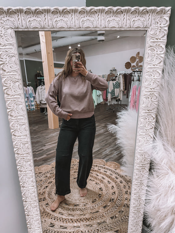 Rose Taupe: Crewneck Sweater
