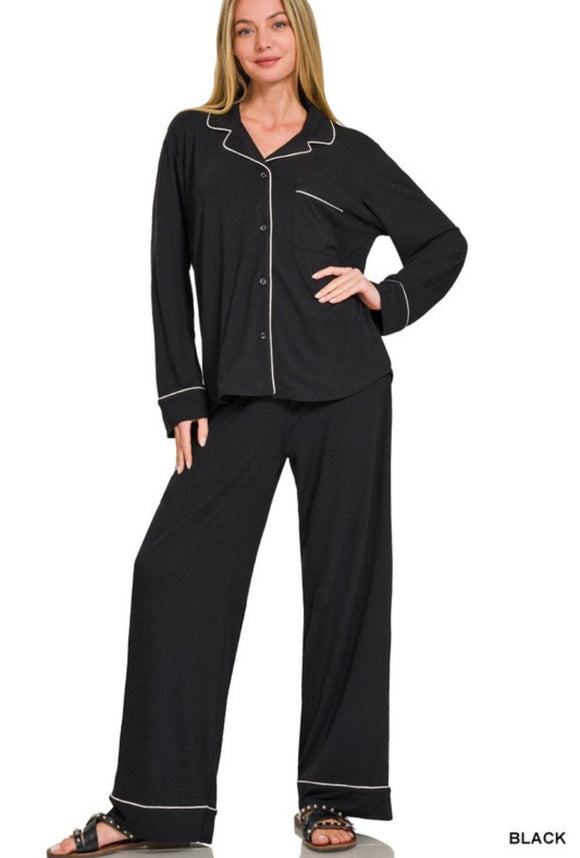 Black: Butter Pajama Set