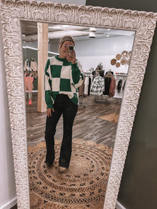 Green: Checkered Sweater