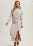 PREORDER: Oatmeal Alana Knit Sweater Dress