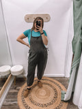 Black: Cinch and Slouchy Overalls