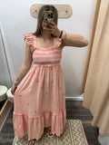 Floral Embroidered Maxi Dress