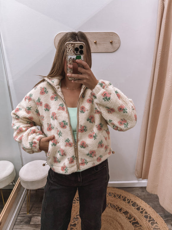 Floral Sherpa Jacket