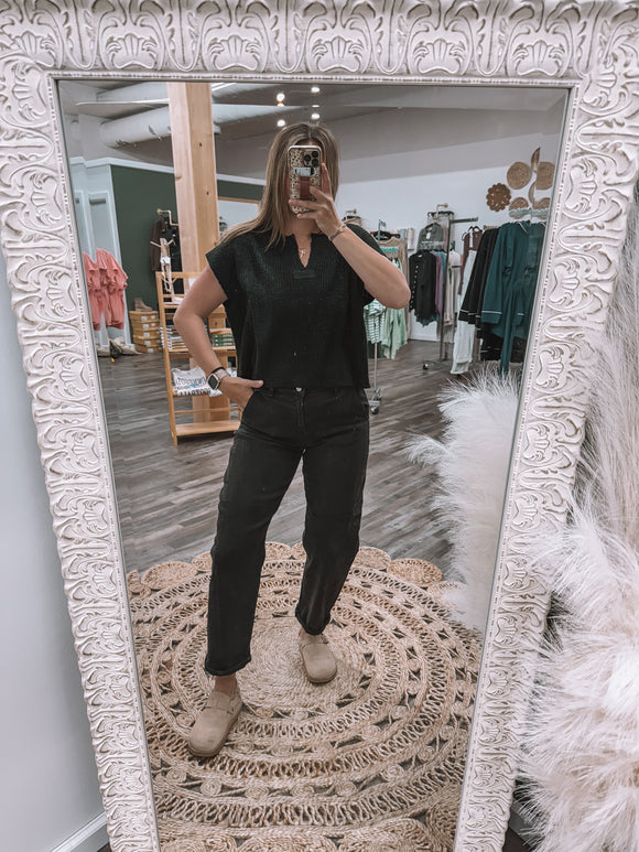 Mila Pullover Sweater - Black