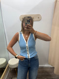 Stripe Rib Contrast Tank