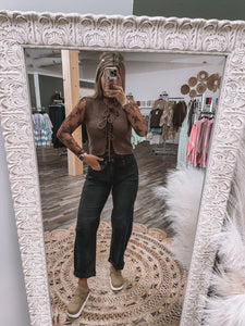 Front Tie Sweater Vest