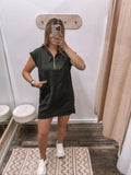 Textured Quarter Zip Dress