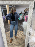 Dusty Blue: Emily Button Down