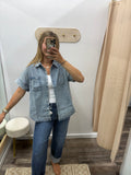 Oversized Denim Top