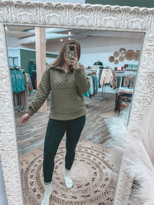 Cozy Quilted Jersey Pullover