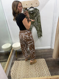 Utility Knit Pants - chocolate bandanna