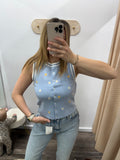 Embroidered Floral Tank