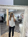 Mocha: Relaxed Striped Tee
