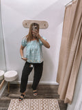 Floral Gingham Blouse