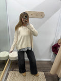 Lace Trim Sweater