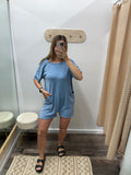 Casual Romper - Blue