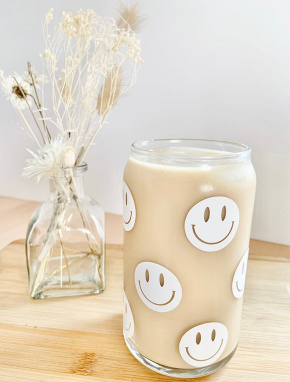 White Smiley Face Cup